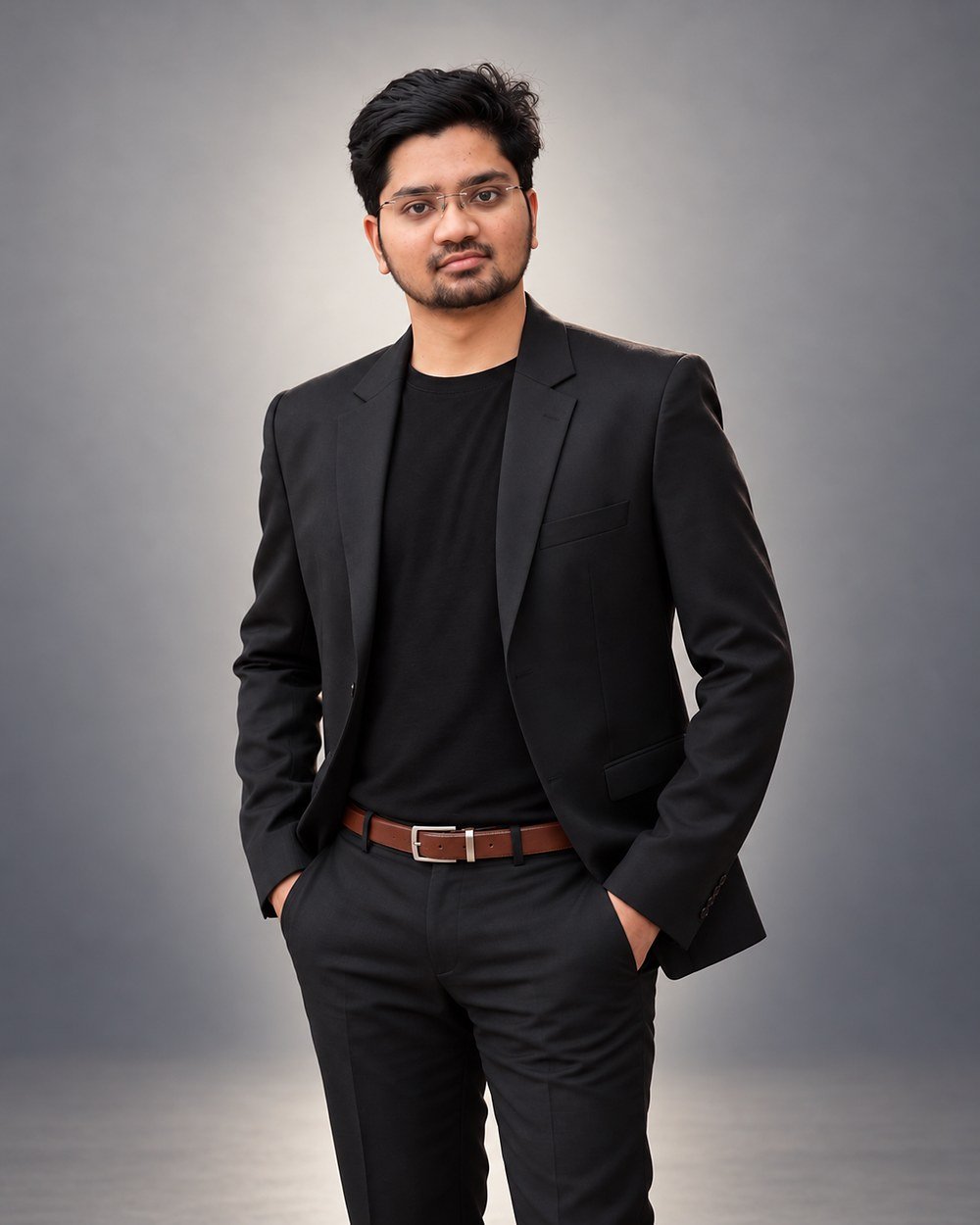 Fahad Ahmed, Founder & CEO of Healthocare and Managing Director of ClientcareX AI, in a black suit — Hyderabad, India